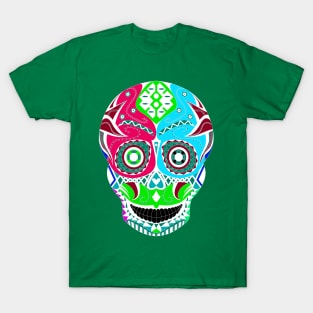 skull in candy tattoo wrestling mask ecopop T-Shirt